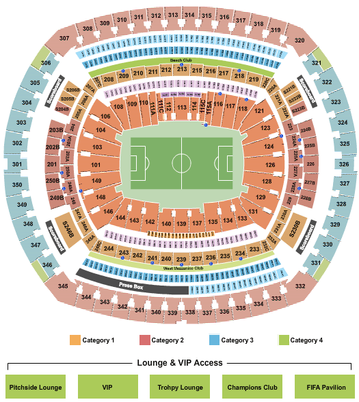 MetLife Stadium World Cup Seating Chart
